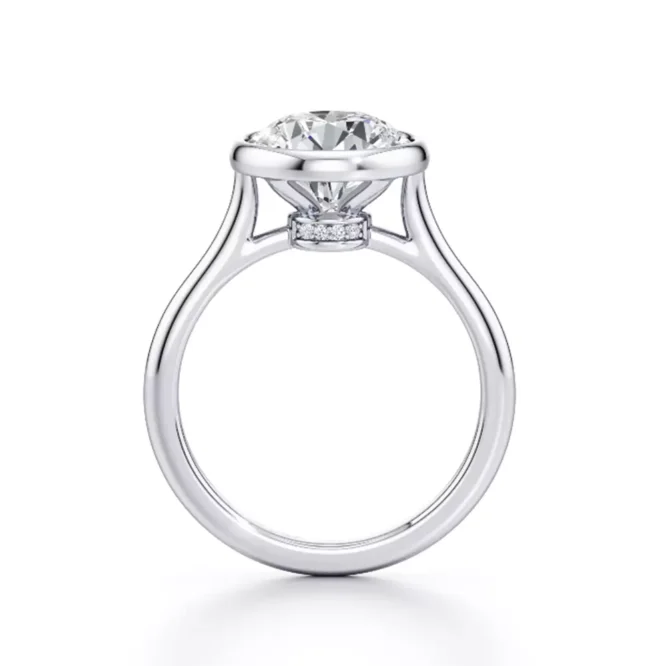 Round 1.20 Carat 14K White Gold Wedding Ring Lab Created Diamond